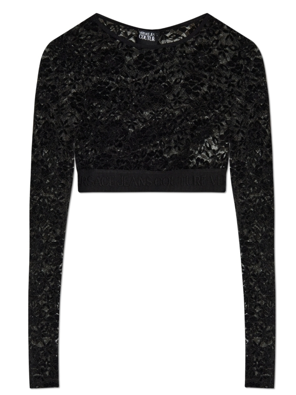Versace Jeans Couture Long Sleeved Floral-Lace Cenille Top, Pants Seperate - Picture 3 of 8